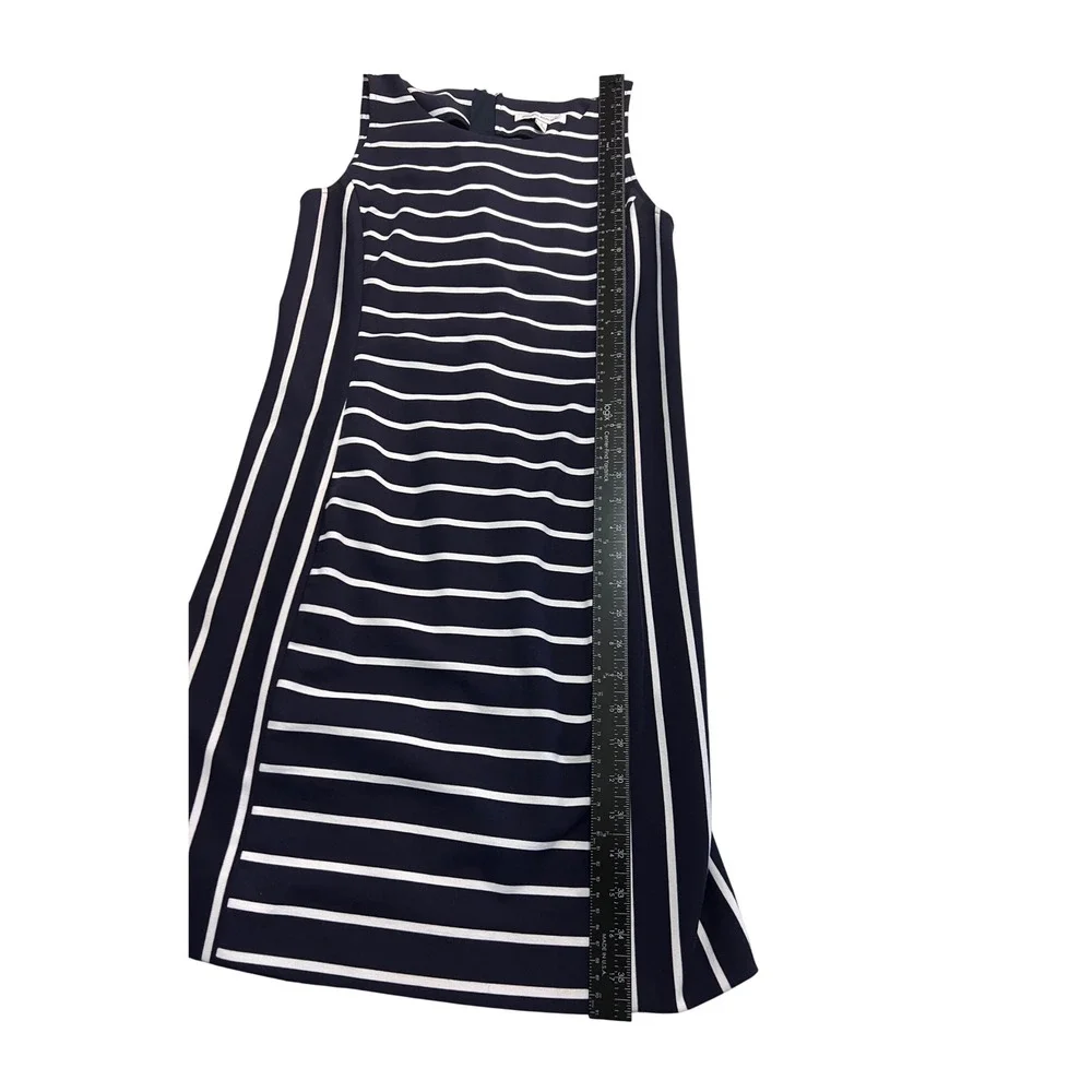 Banana Republic Womens Navy White Striped Sleeveless Sheath Dress Size‎ 8
